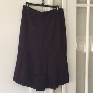Plum high low skirt